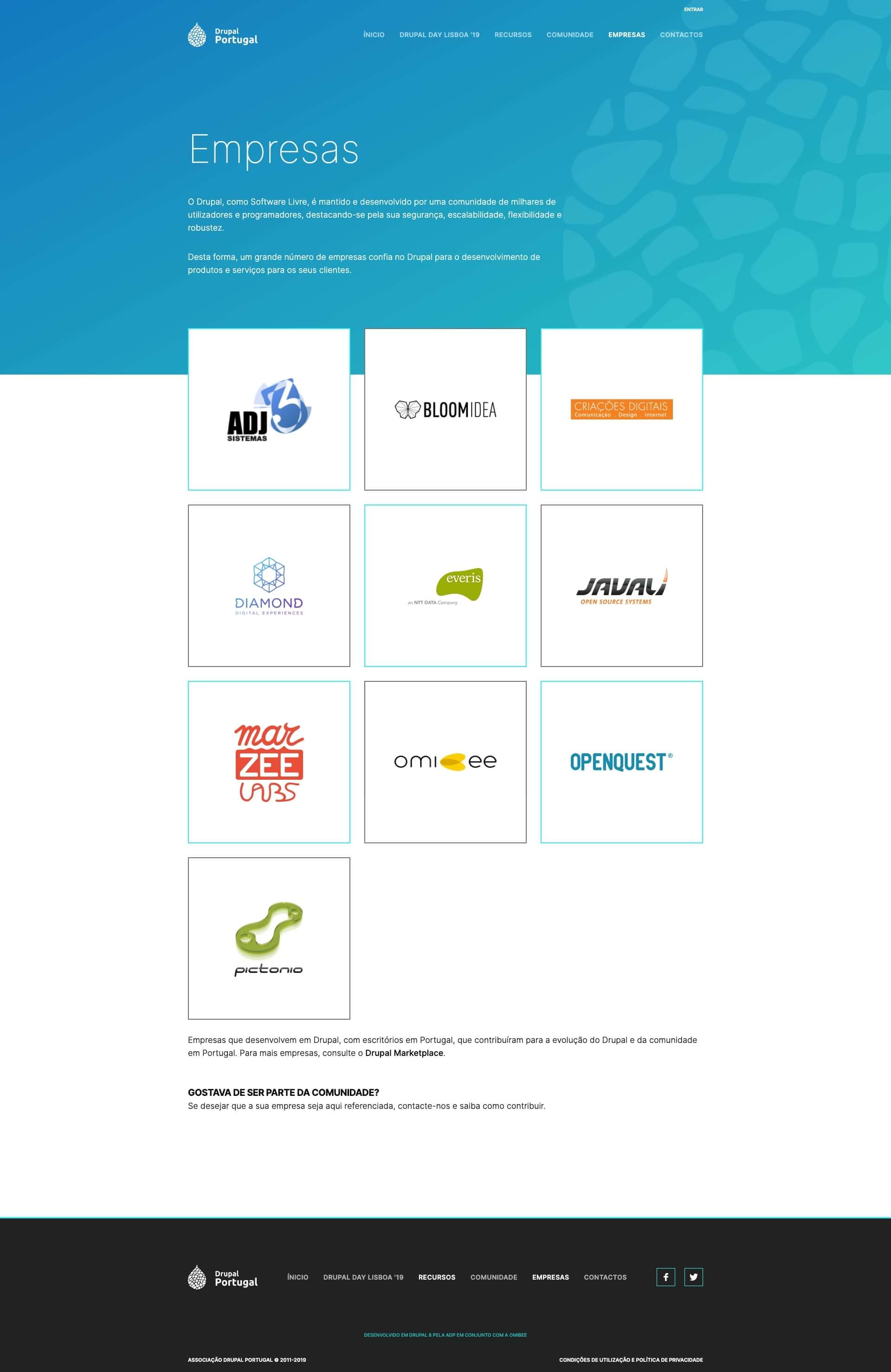 Companies page