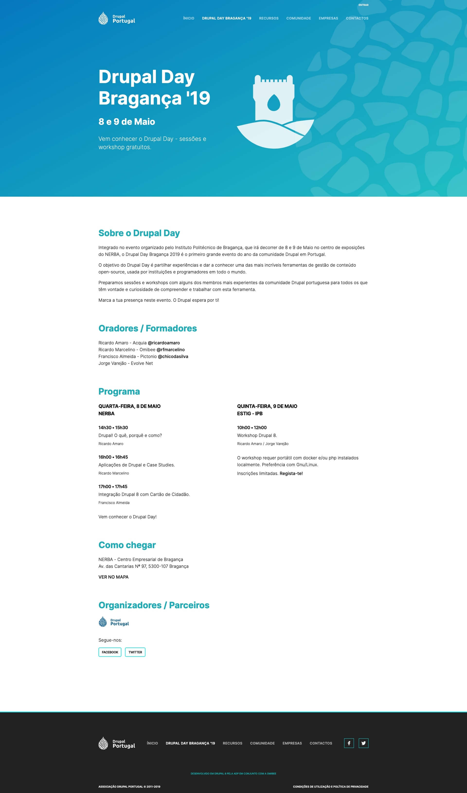 Drupal Day - Bragança 2019 page