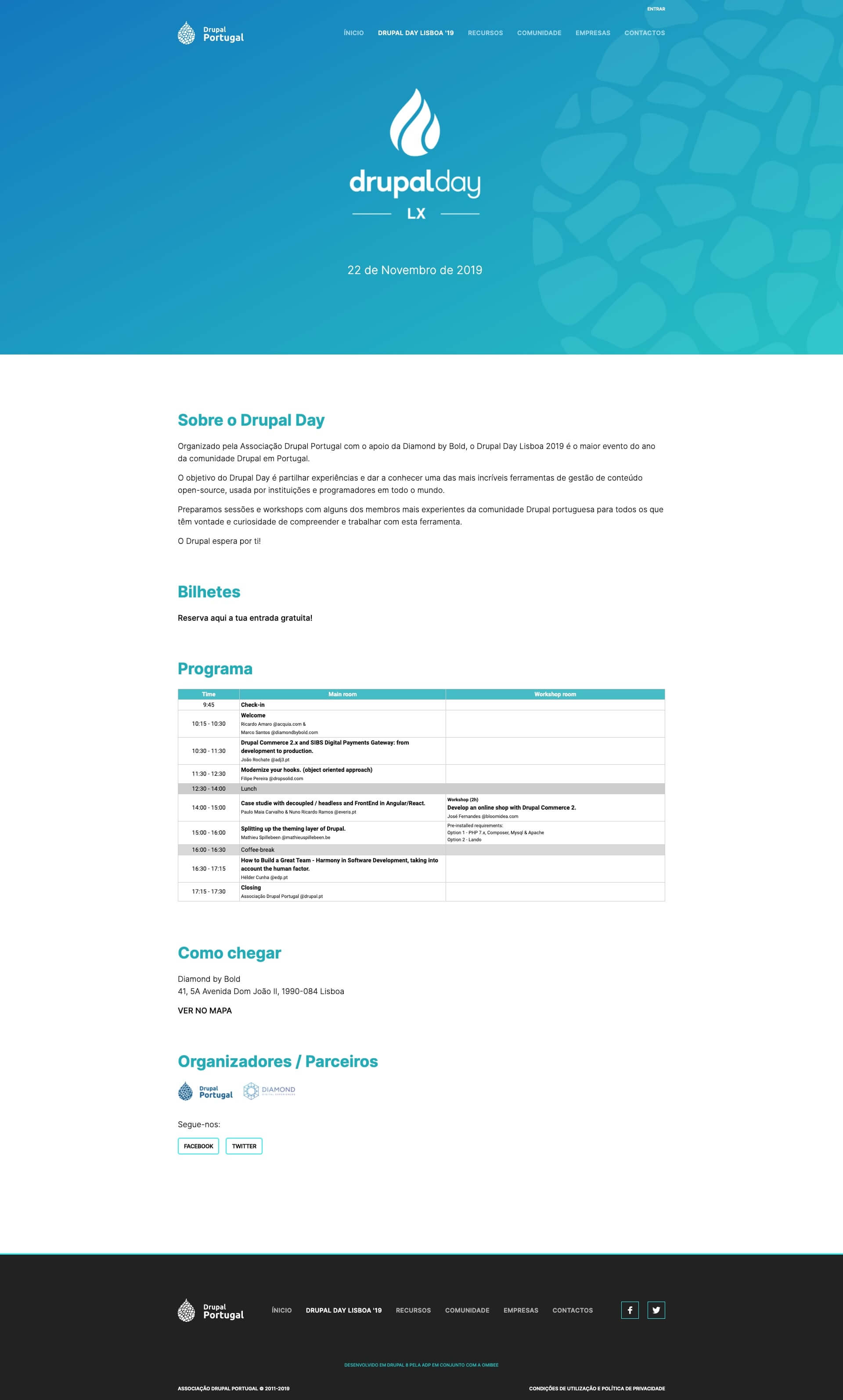 Drupal Day - Lisboa 2019 page