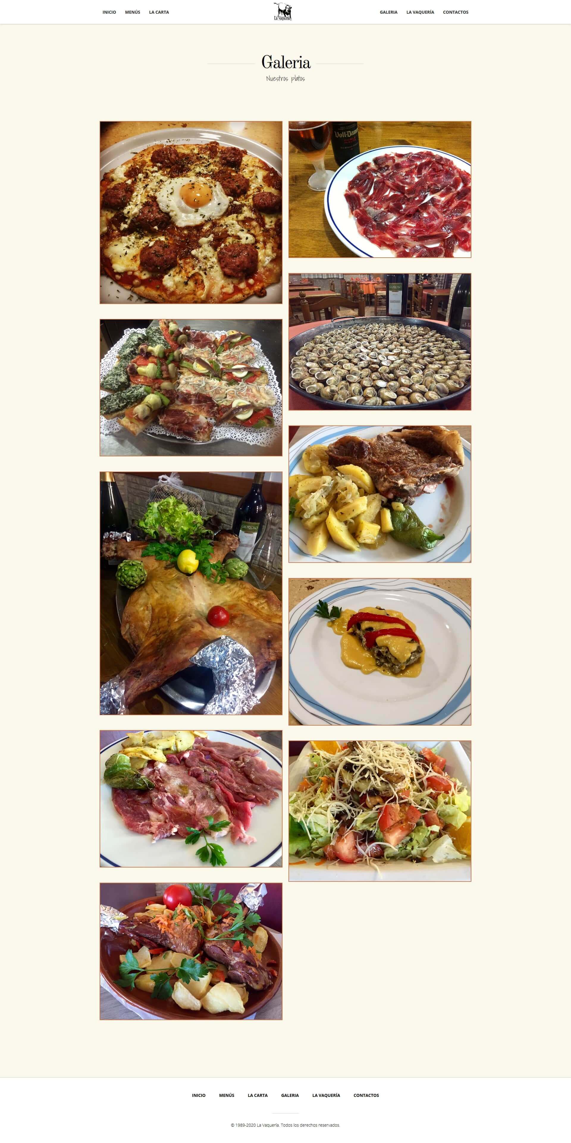 Galeria Nuestros Platos page