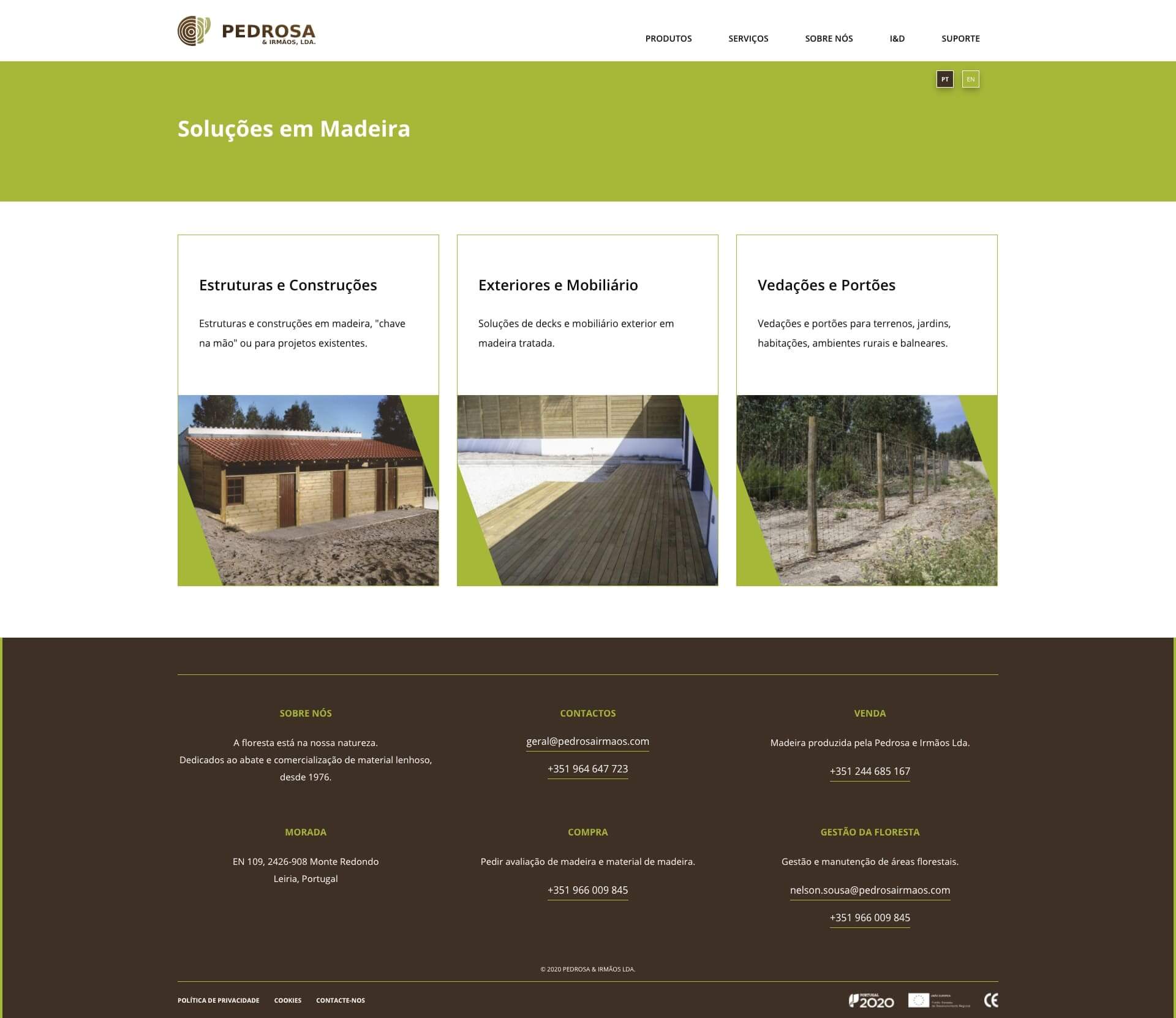 Product - Soluções em Madeira page