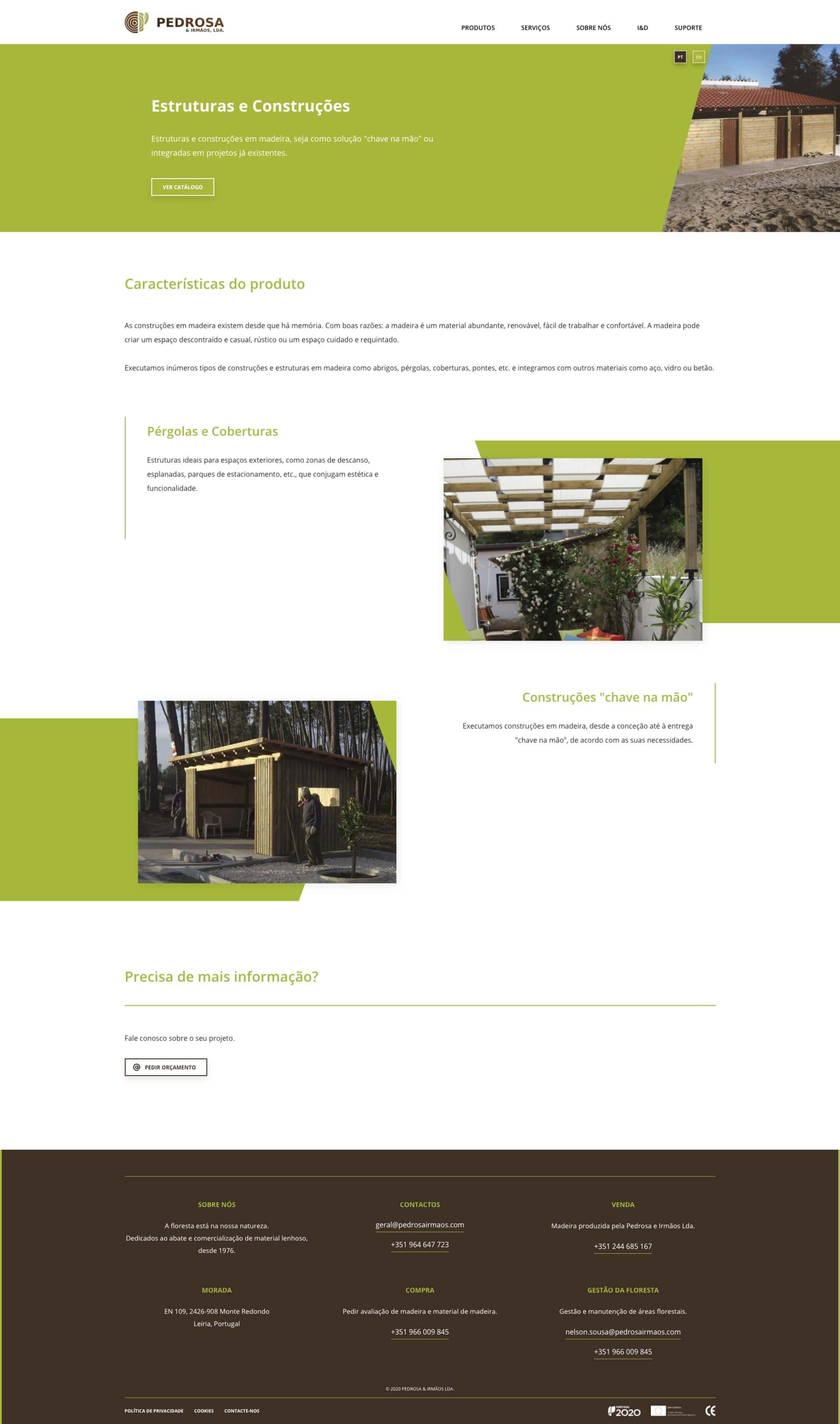 Product - Estruturas e Construções page