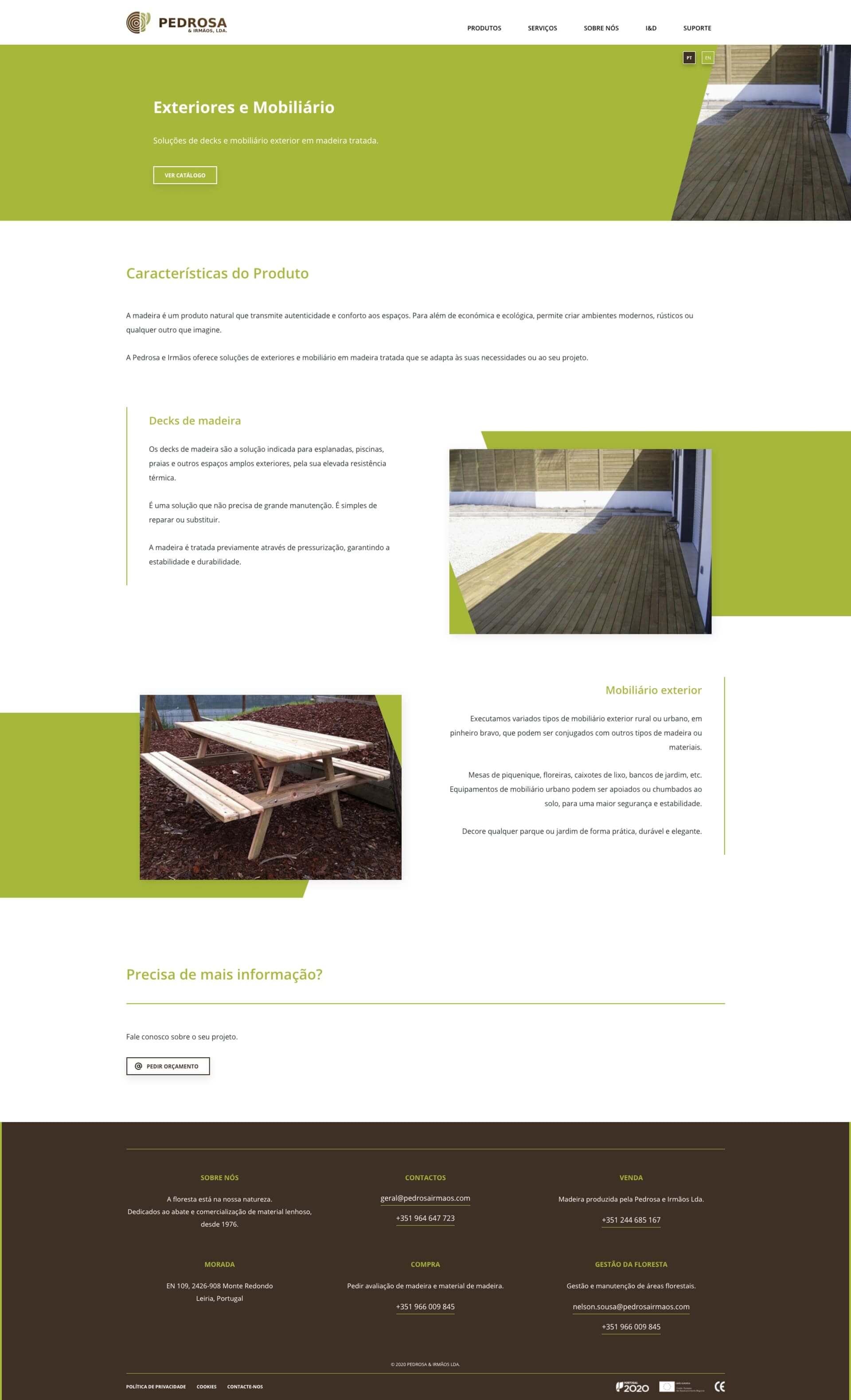 Product - Exteriores e Mobiliário page
