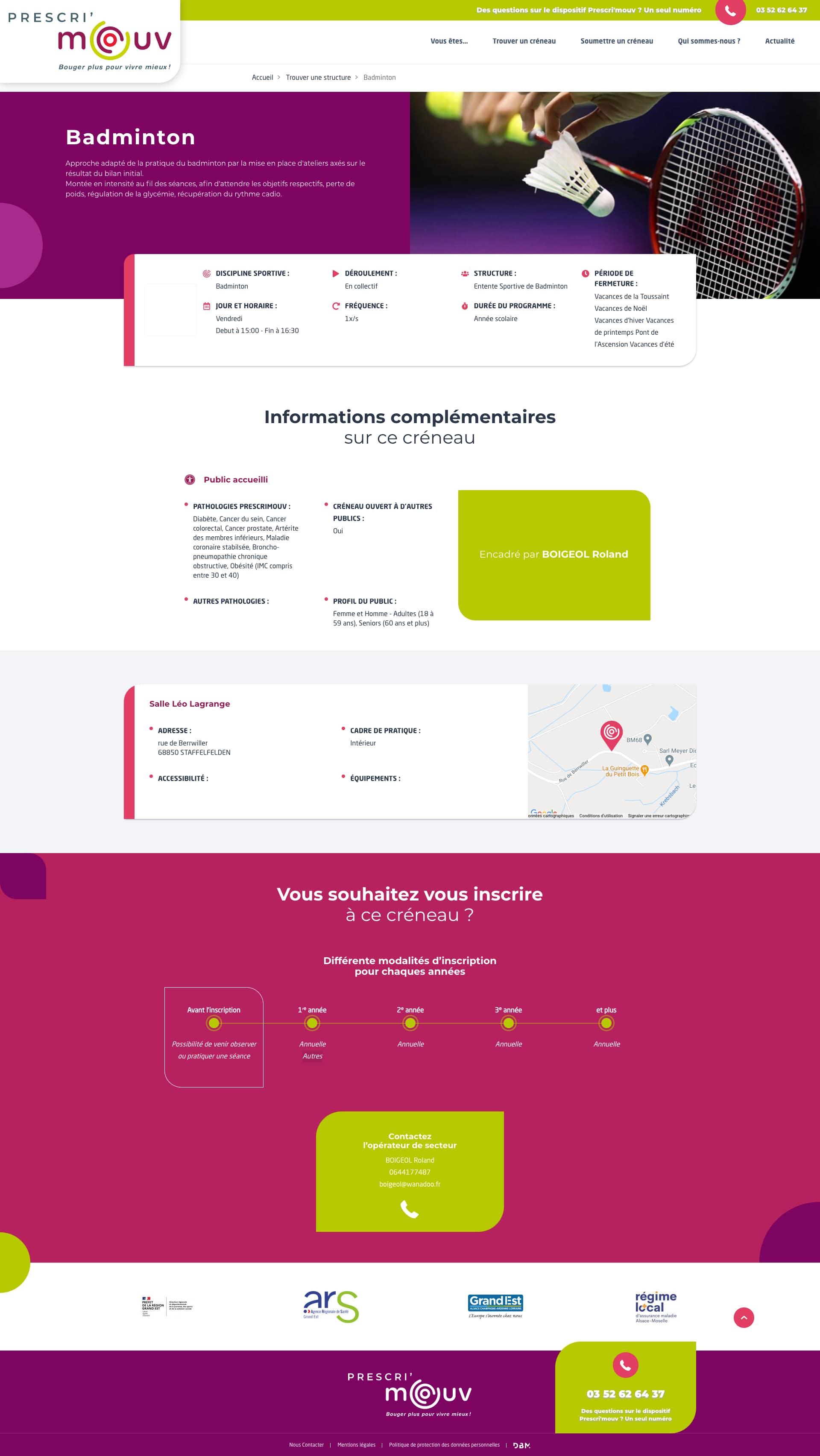 Créneau - Access Pro page