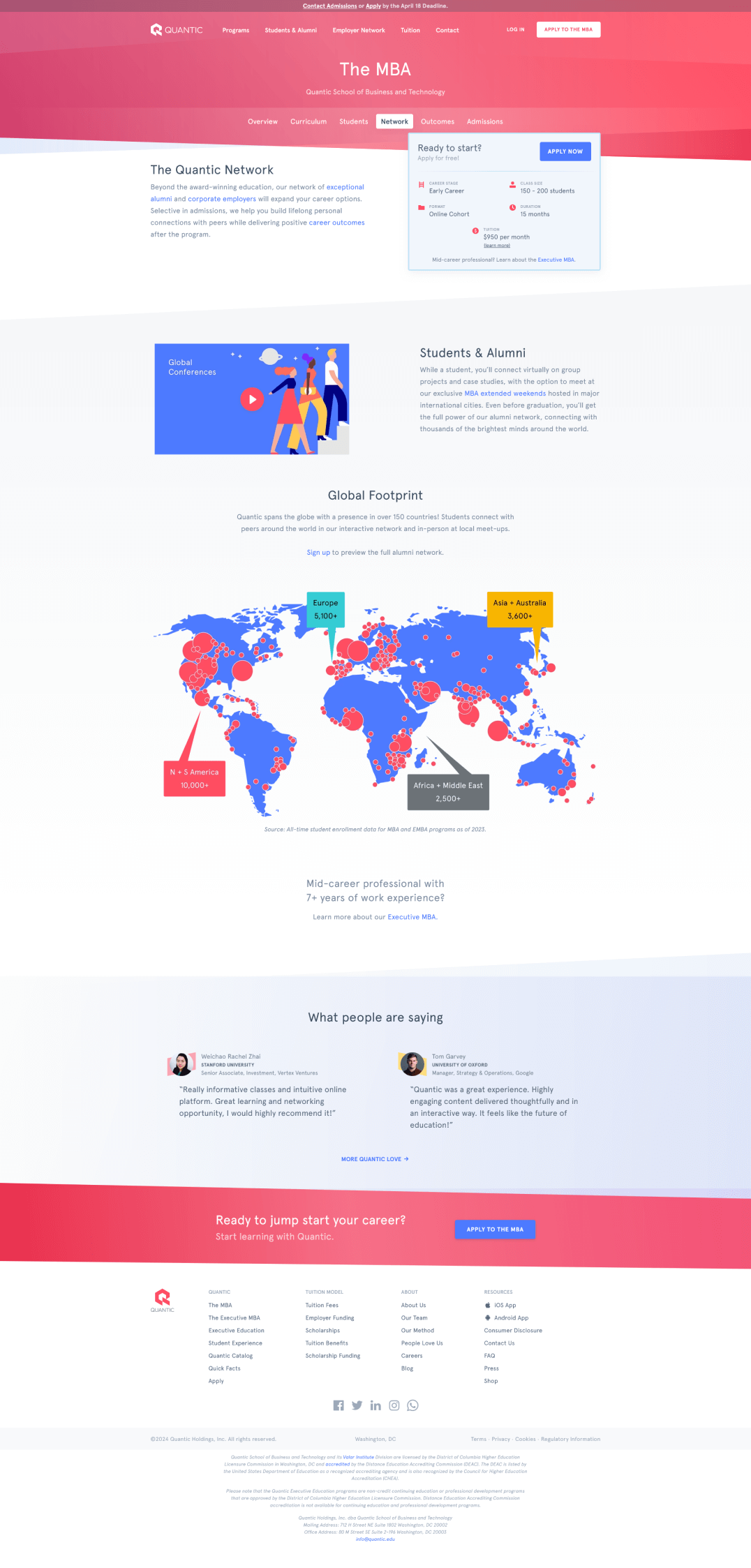 MBA Network page