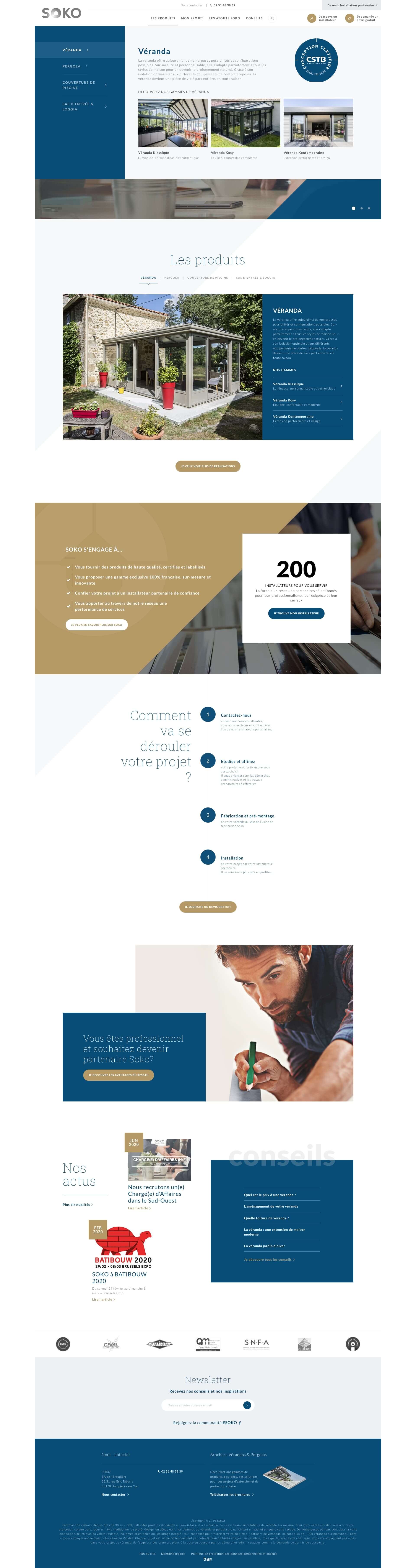 Home page Particulair w/ menu