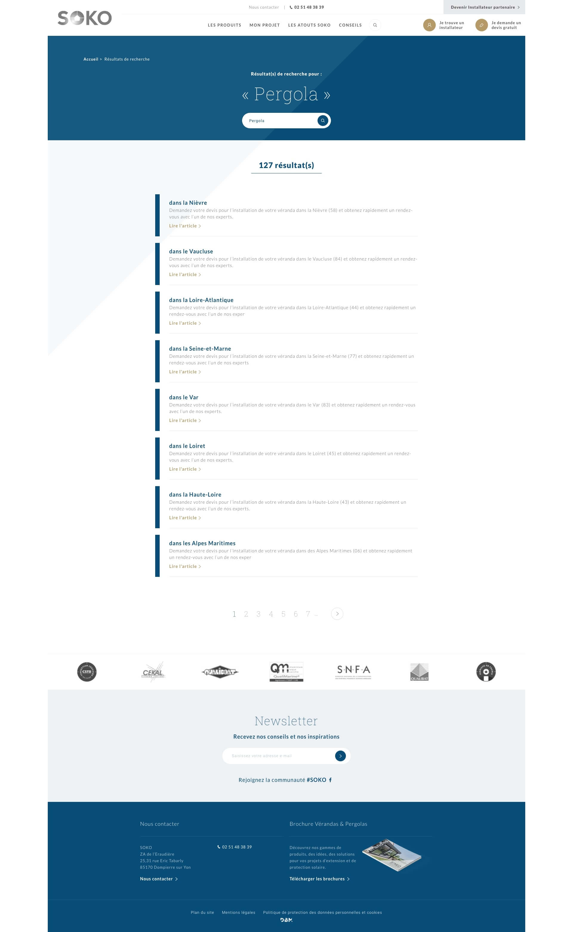 Search page