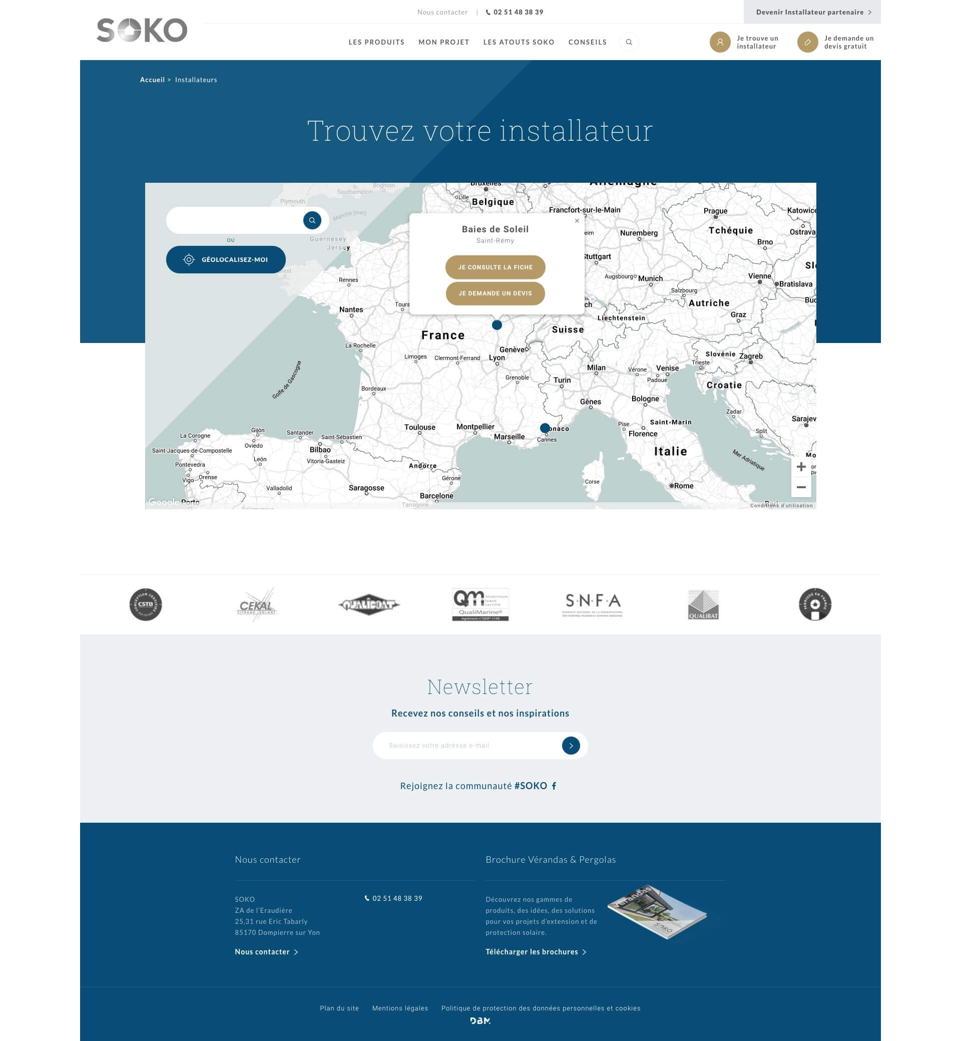 Trouvez votre Installateur page
