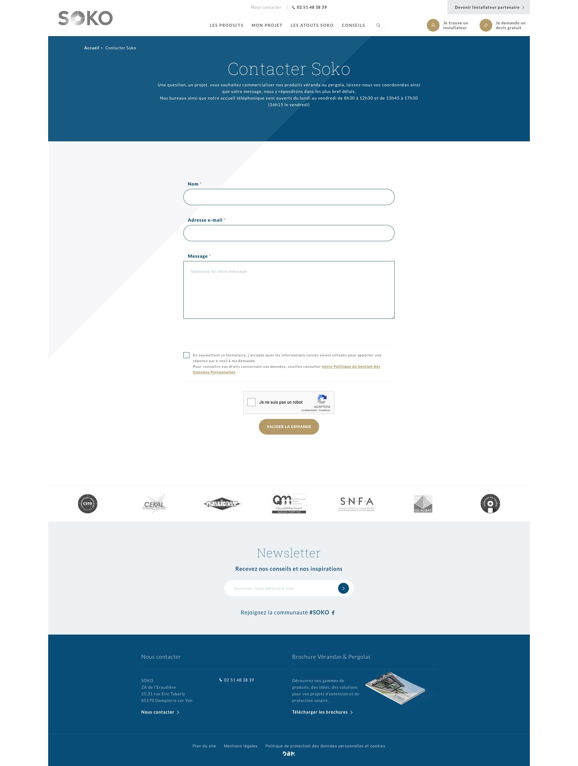 Contacter page