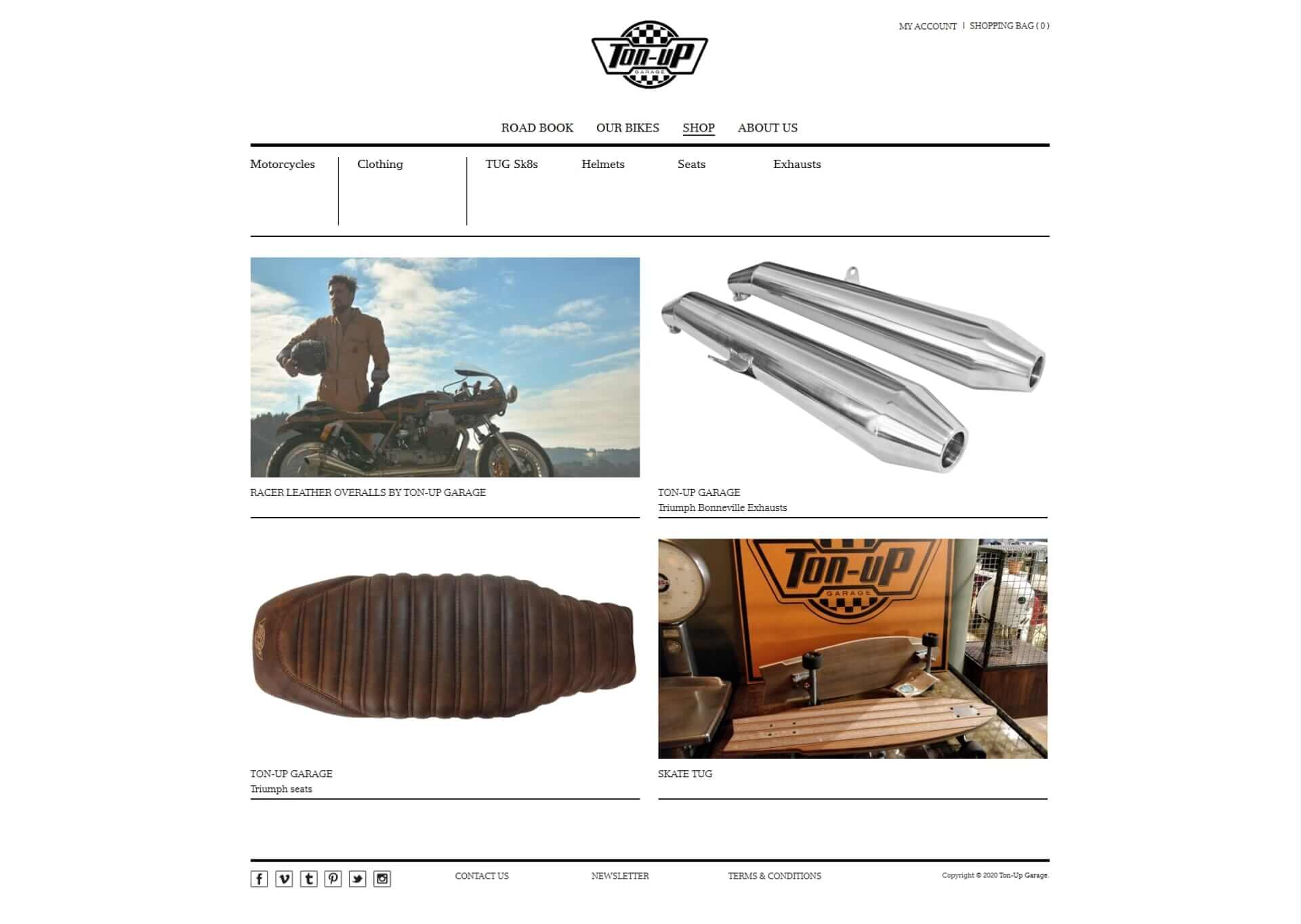 Shop page