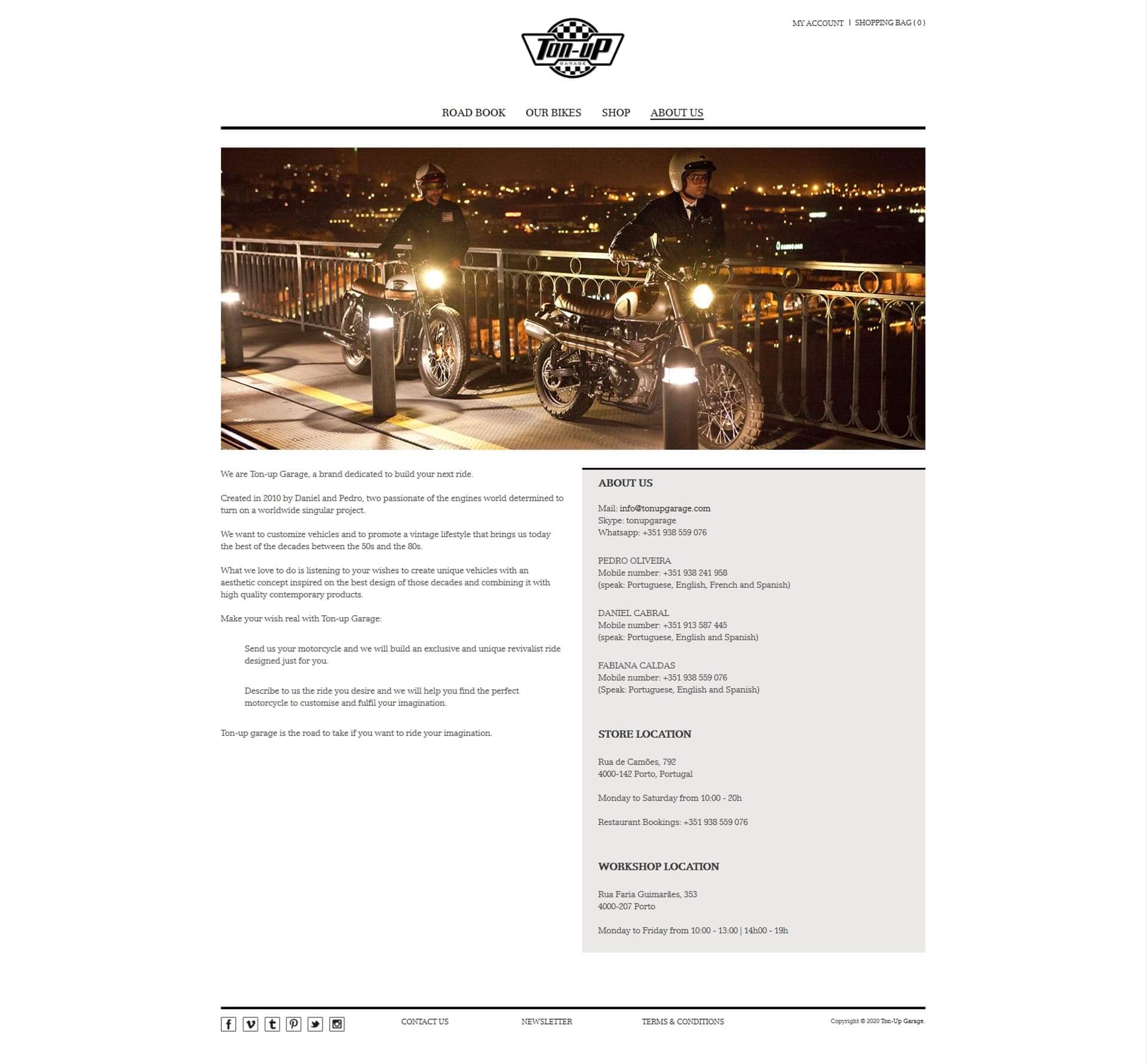About Us page