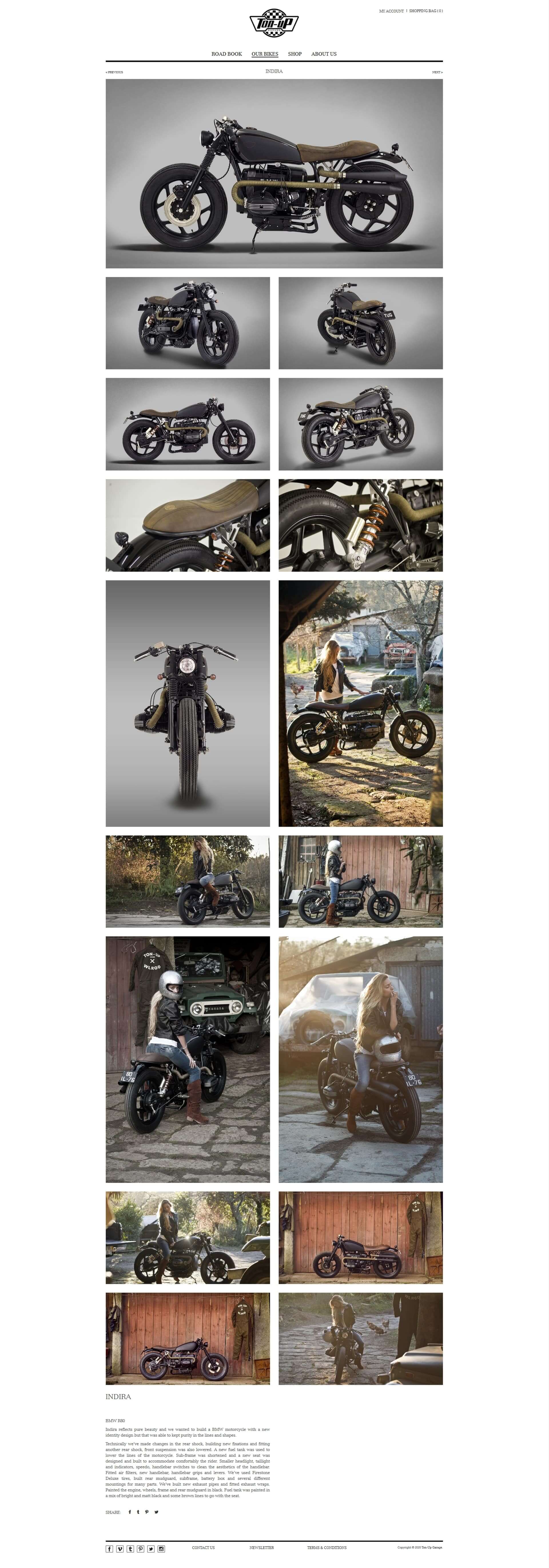 Our Bikes - Indira Bike page