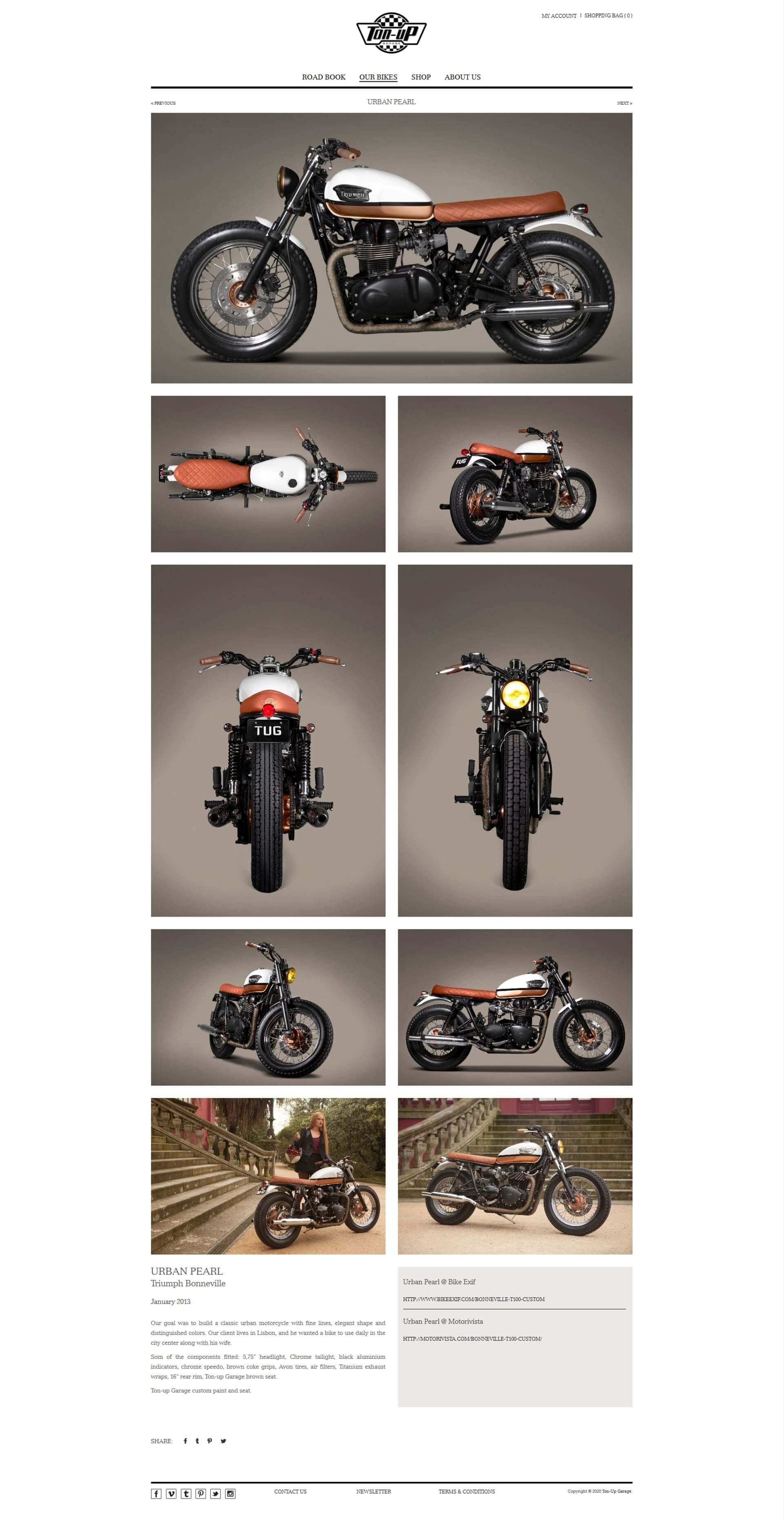 Our Bikes - Urban Pearl Bike page