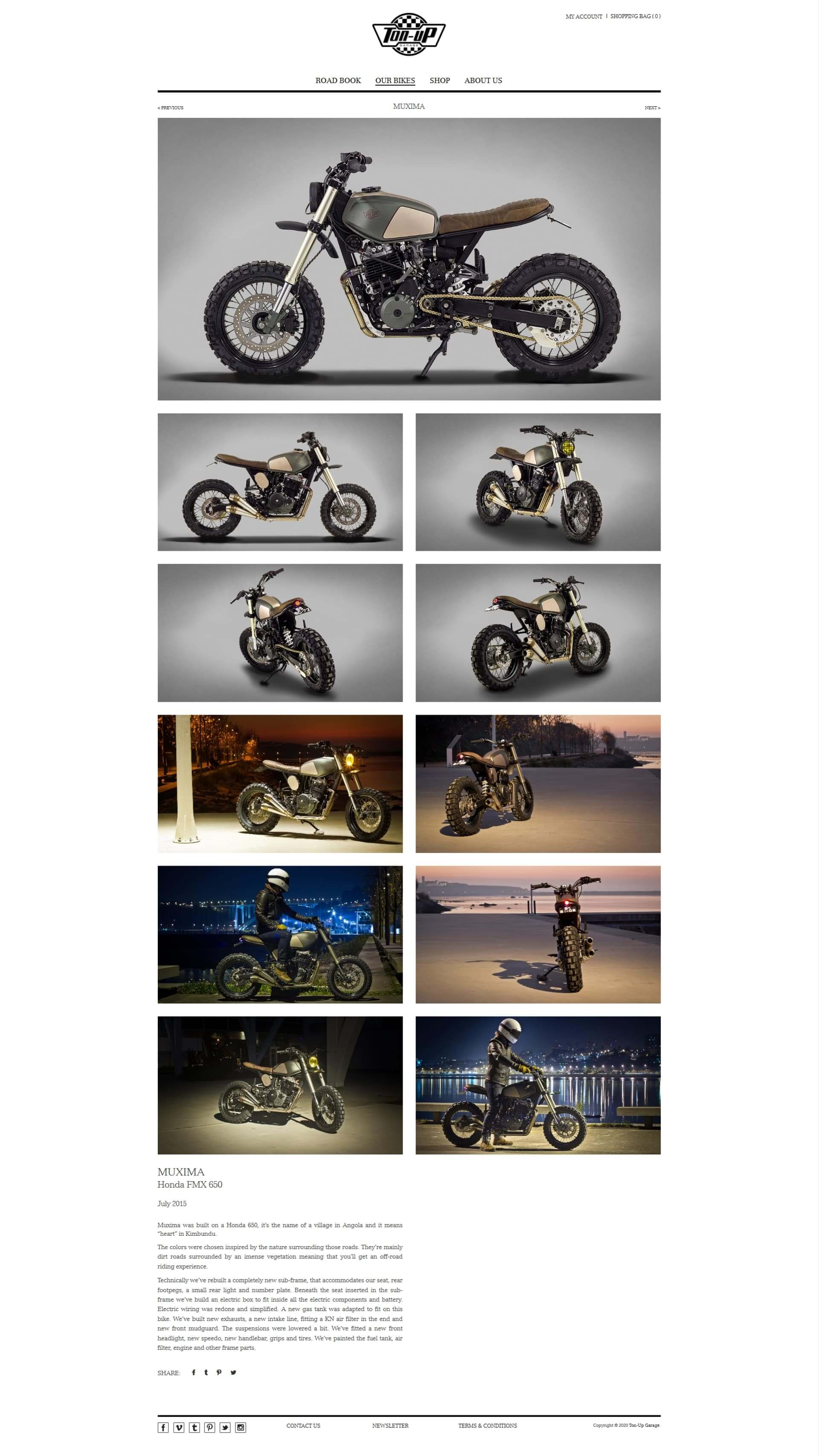 Our Bikes - Muxima Bike page