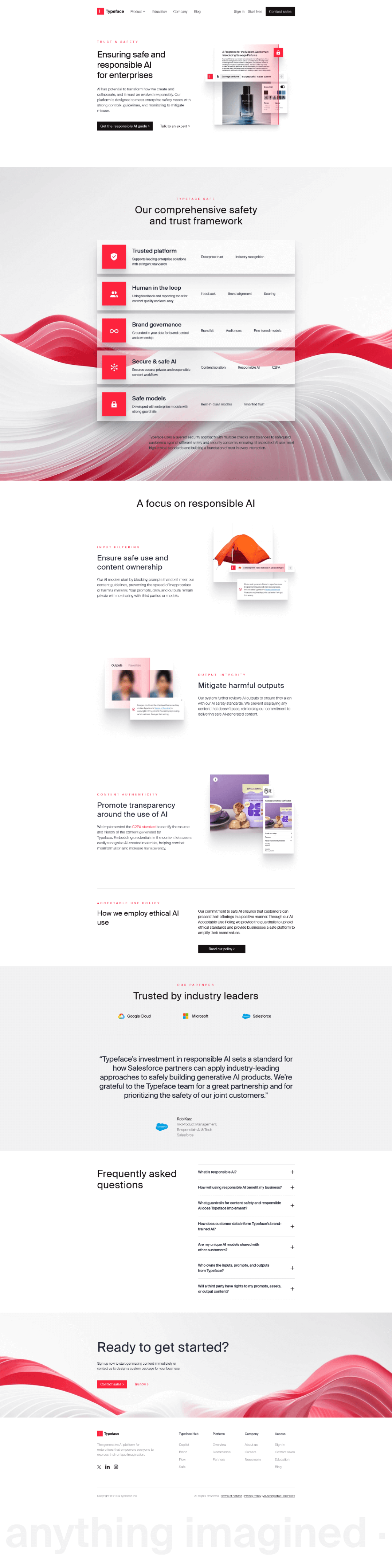Product Safety page