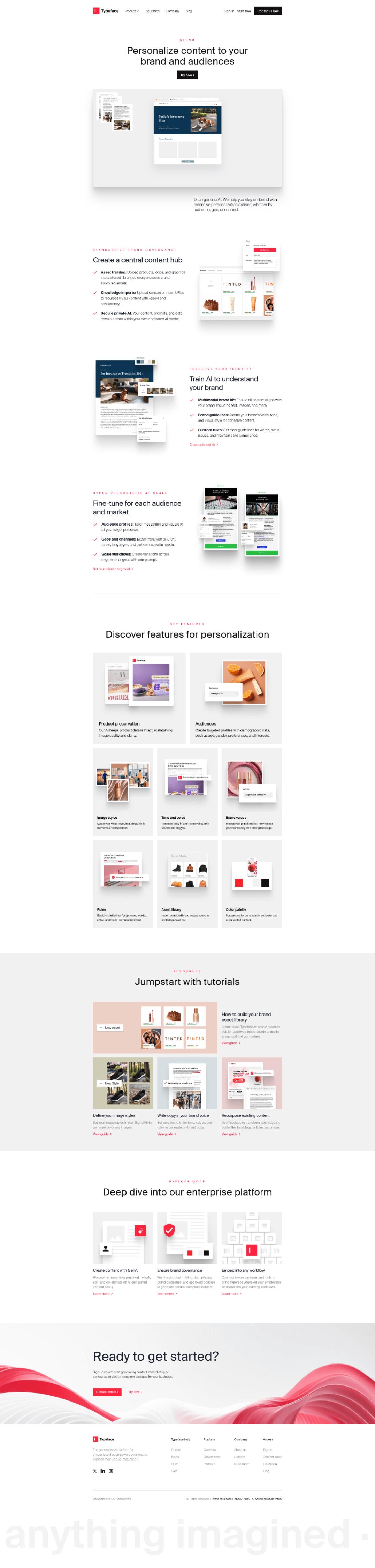 Product Personalize page