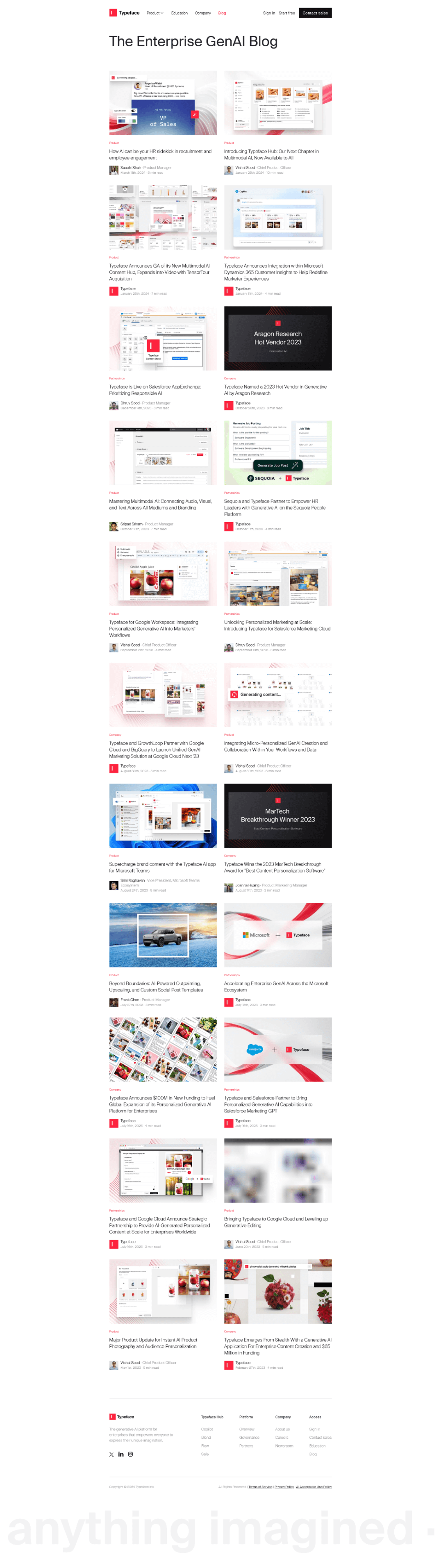 Blog page
