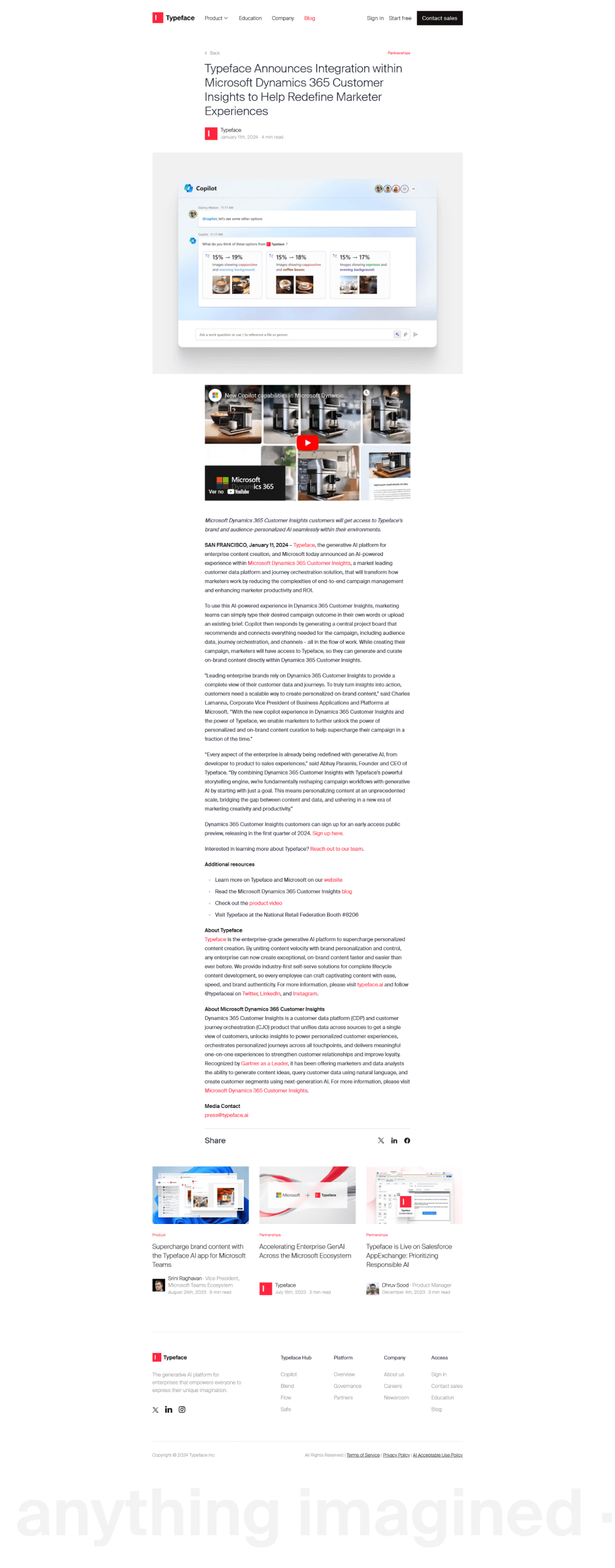 Newsroom article page