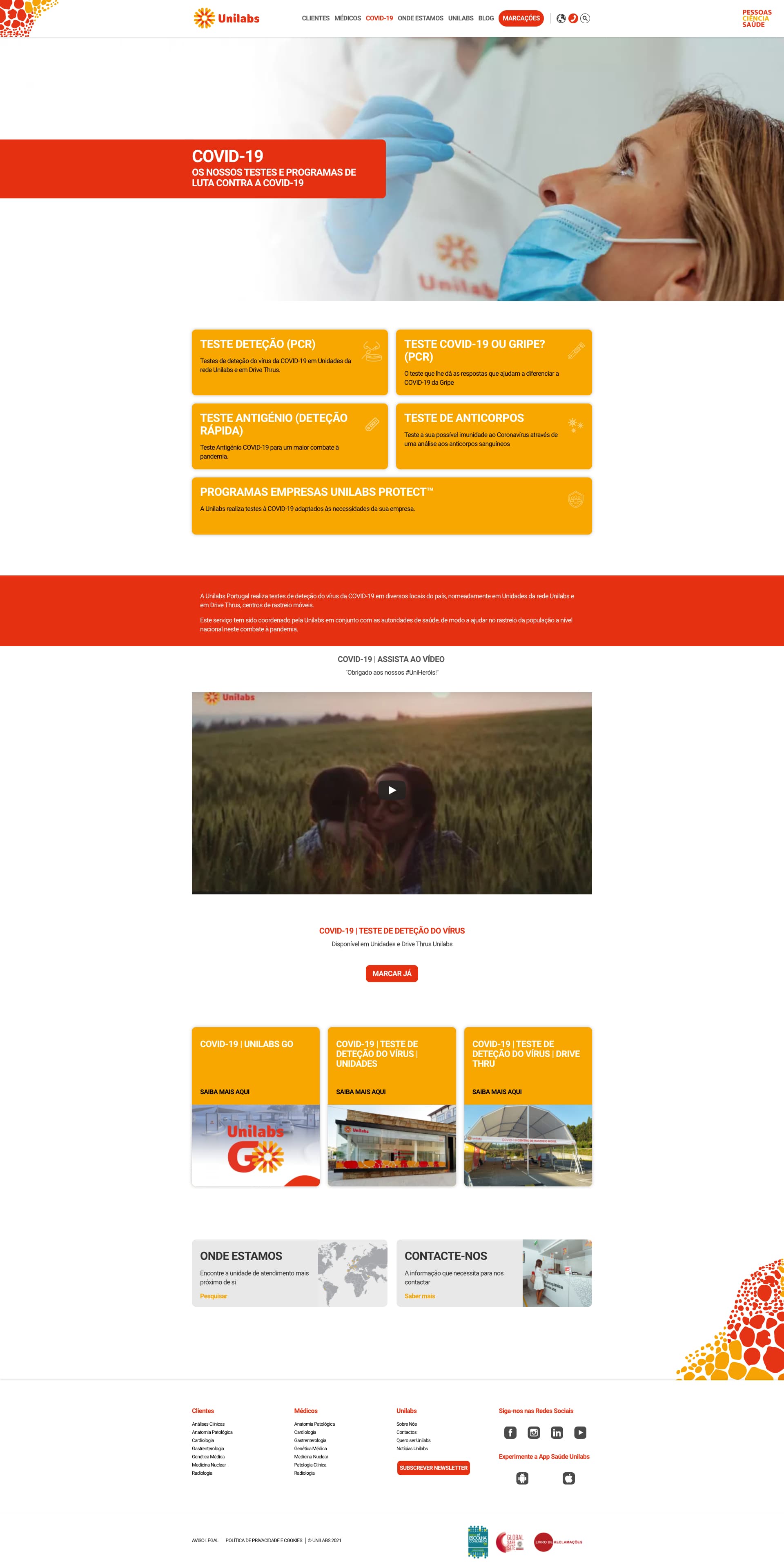 Covid-19 page