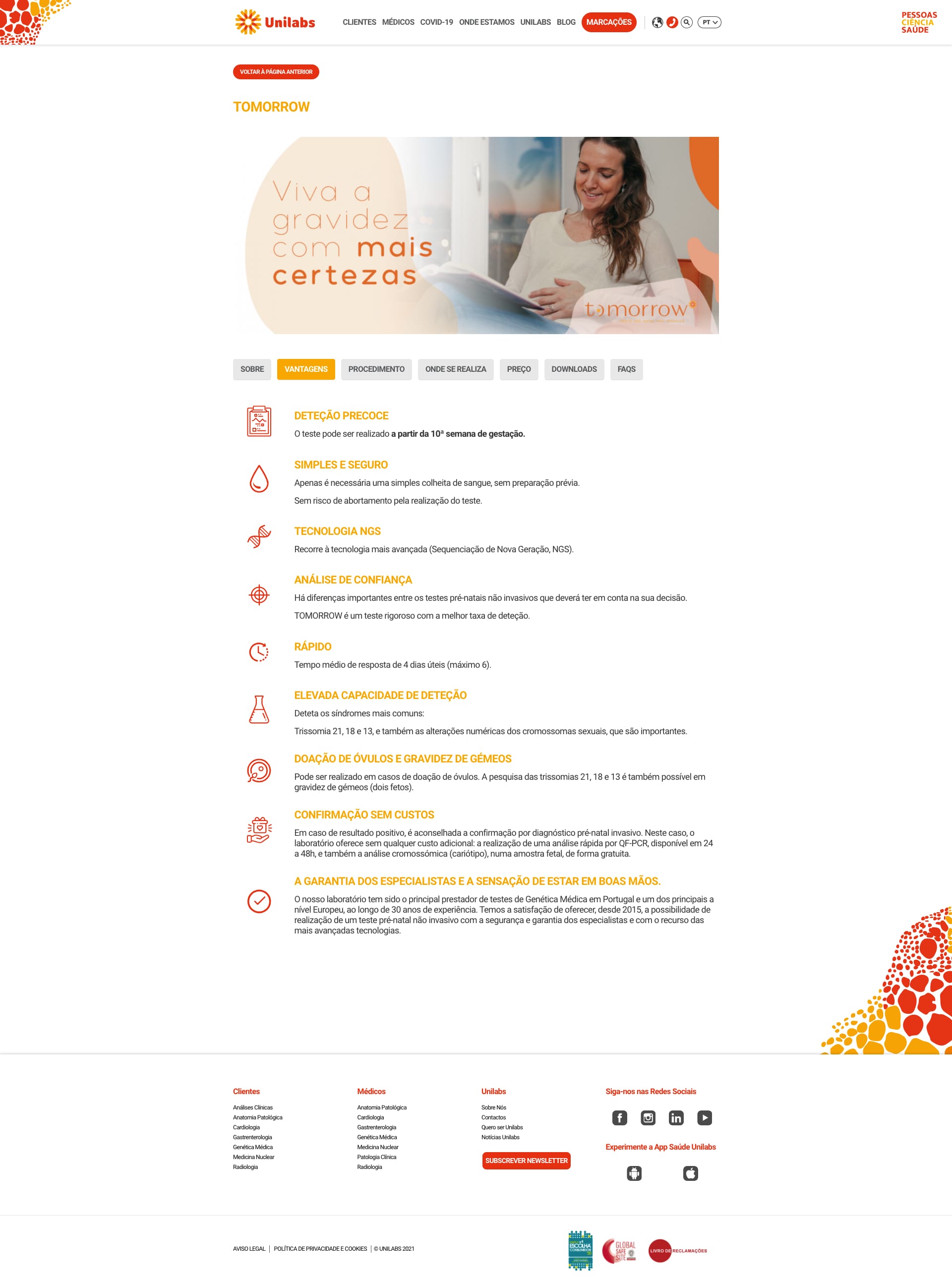 Clients - Exclusive Products - Tomorrow page