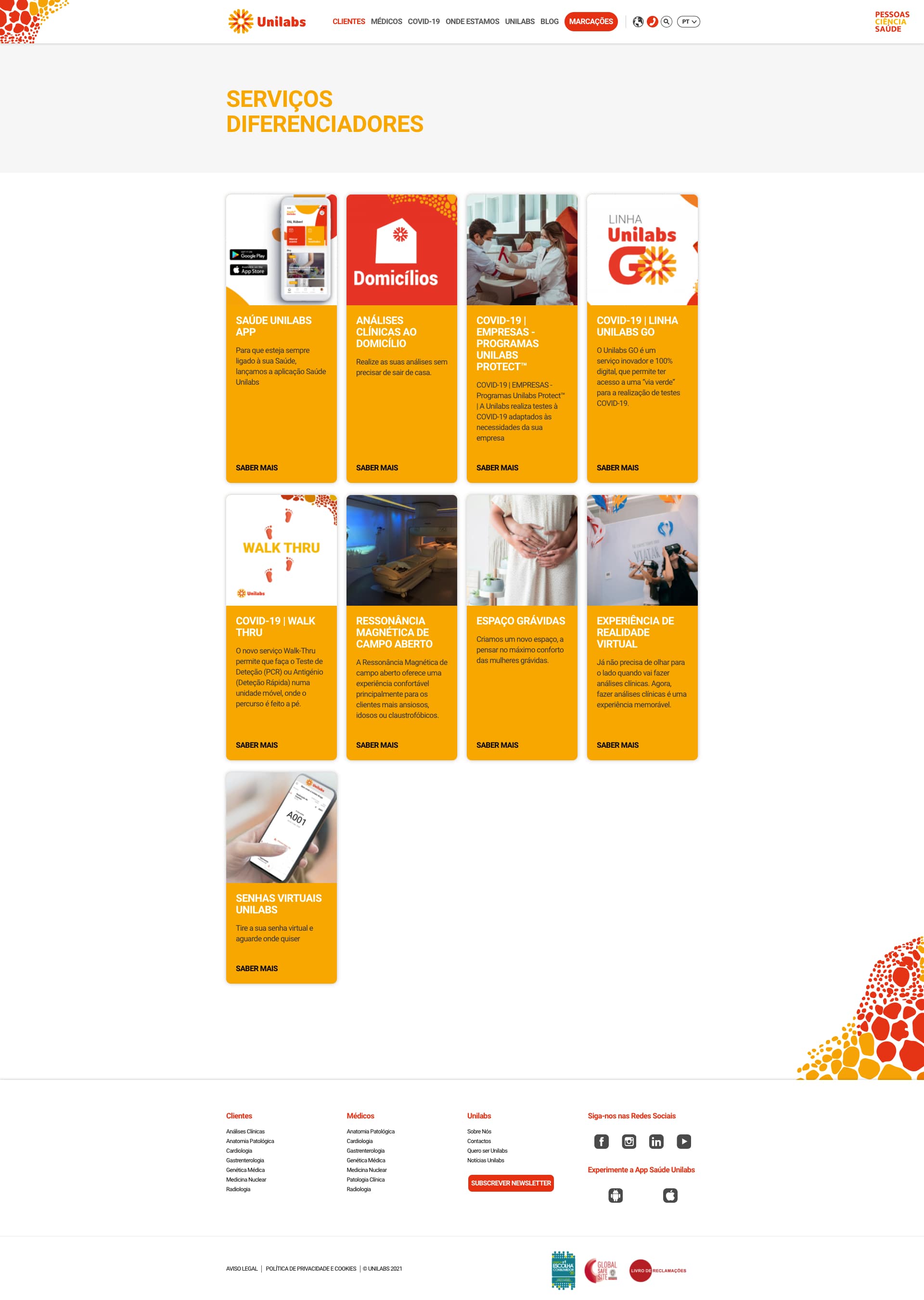 Clients - Differentiated Services page