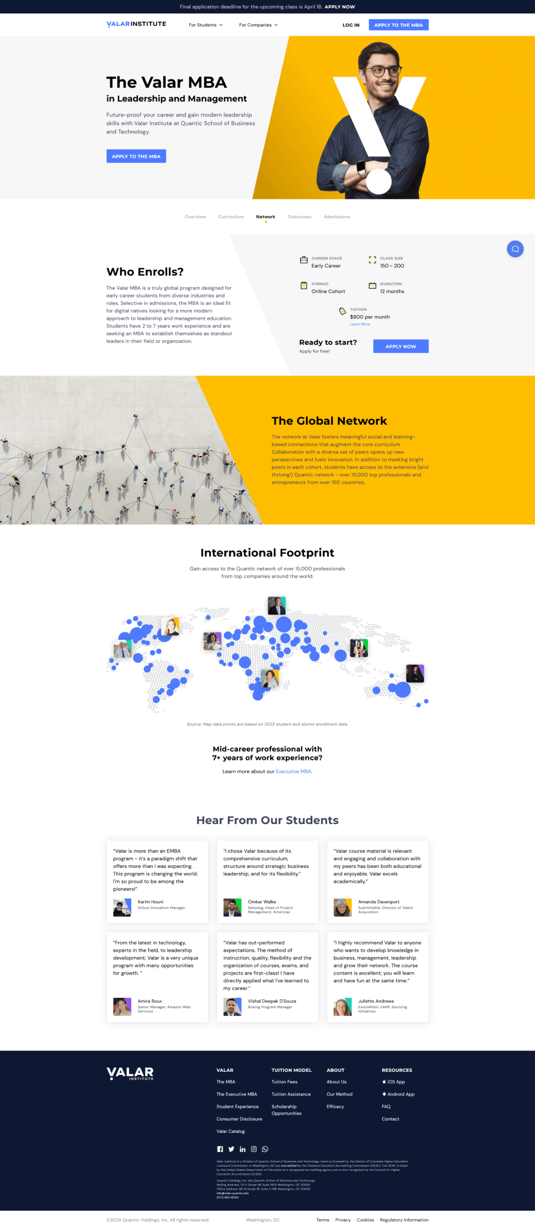MBA Network page